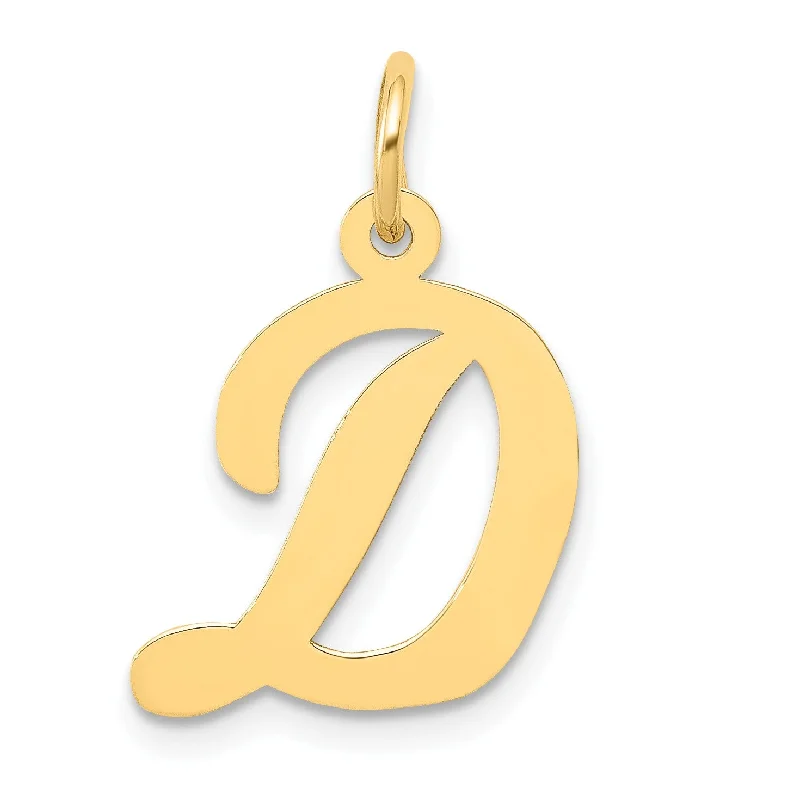 14k Medium Script Initial D Charm