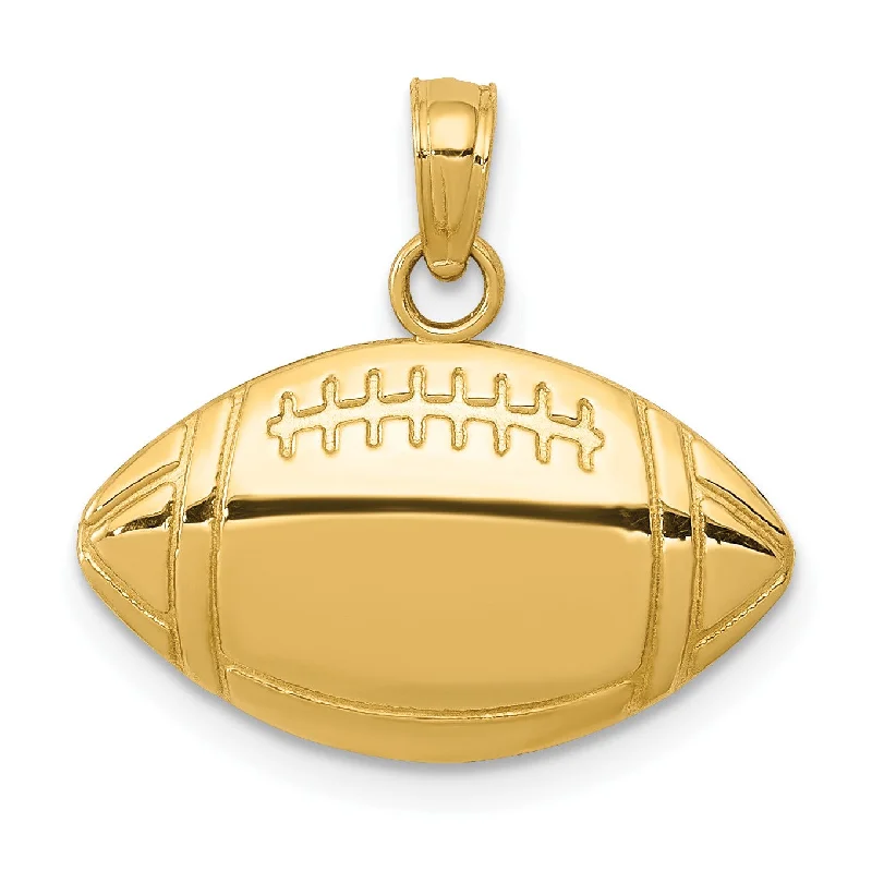 14KT Yellow Gold 13X18MM Football Charm