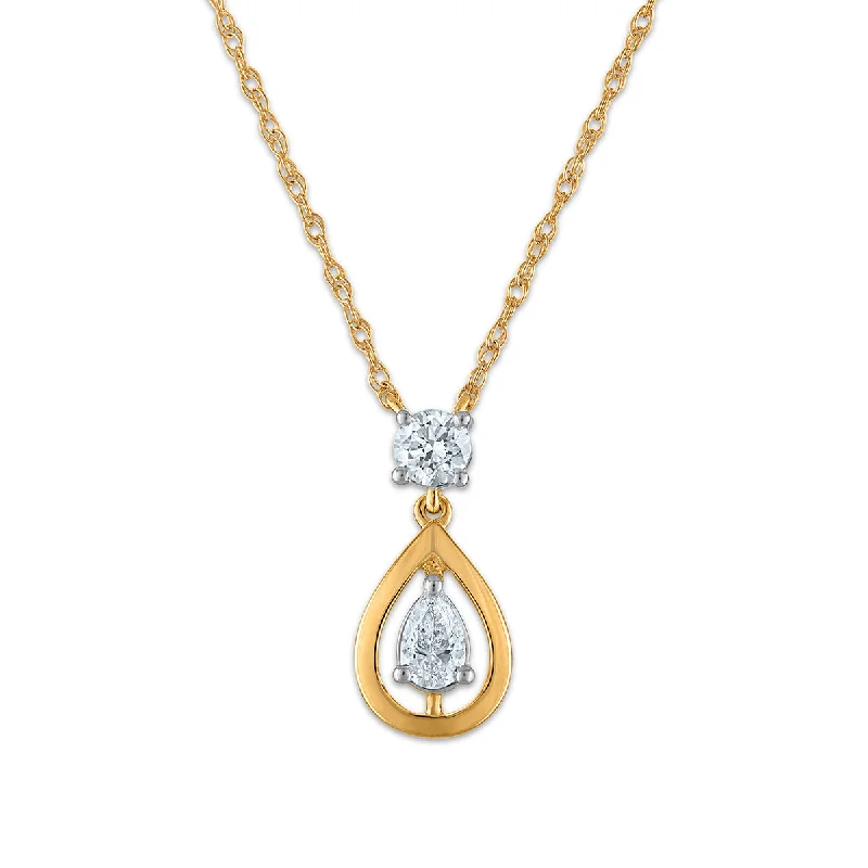 EcoLove Lab Grown Diamond 18-inch Pendant in 10KT Yellow Gold