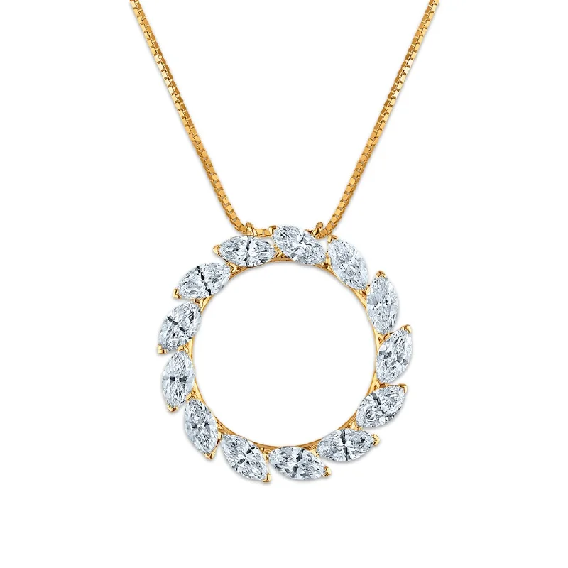 Signature EcoLove 2 CTW Lab Grown Diamond 18-inch Circle Pendant in 14KT Yellow Gold