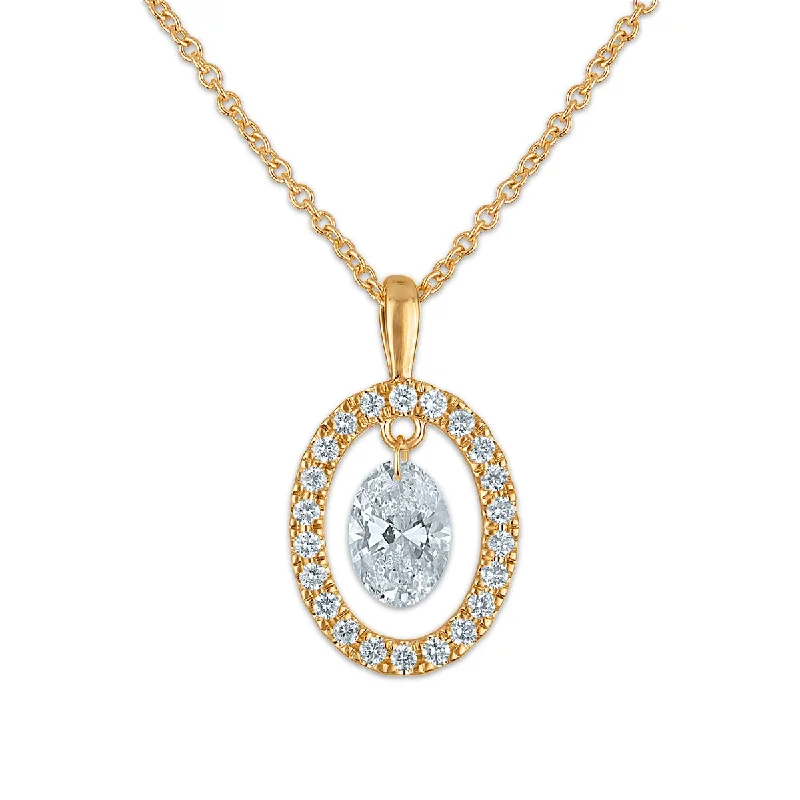 Signature EcoLove 5/8 CTW Lab Grown Diamond 18-inch Pendant in 14KT Yellow Gold