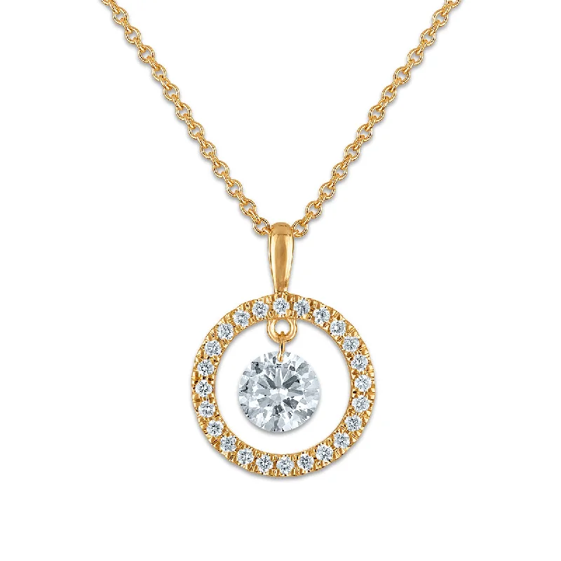 Signature EcoLove 5/8 CTW Lab Grown Diamond 18-inch Pendant in 14KT Yellow Gold