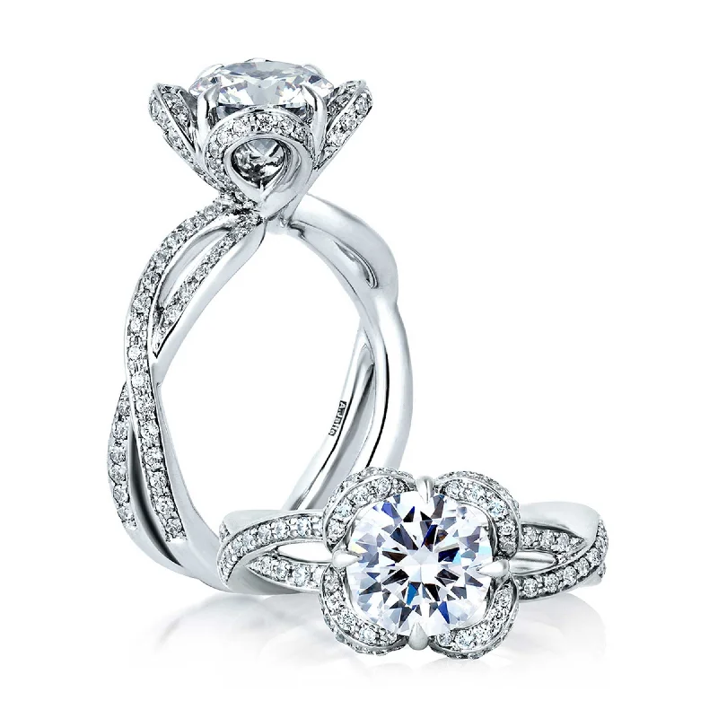 A. JAFFE Halo Engagement Ring