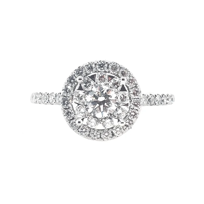 Forevermark White Gold Diamond Halo Engagement Ring