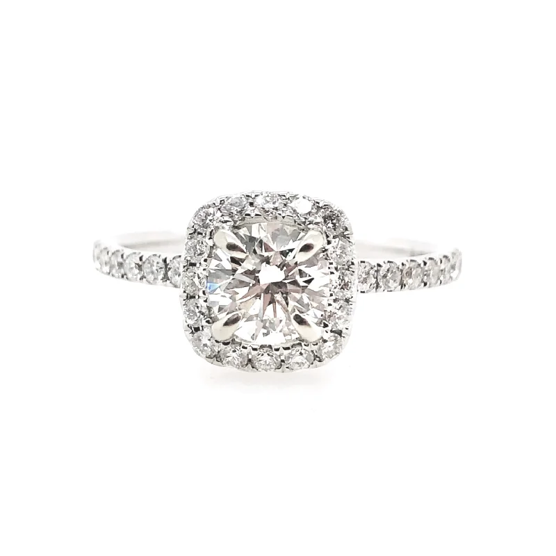 Forevermark White Gold Diamond Halo Engagement Ring