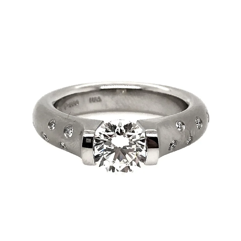 Lab Grown Platinum Diamond Engagement Ring