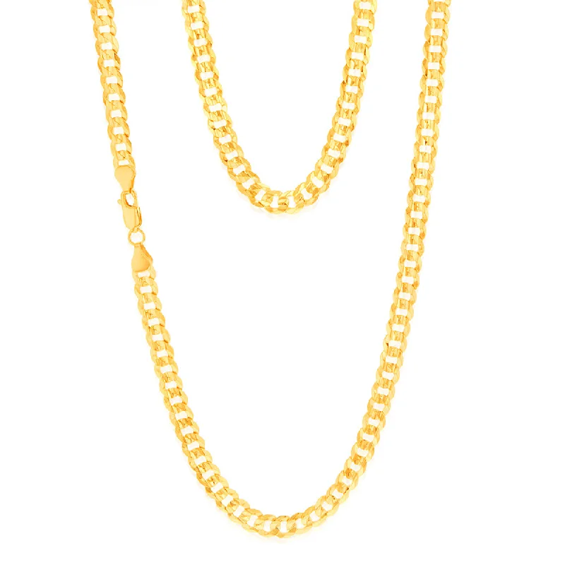 9ct Yellow Gold Fancy 55cm Chain