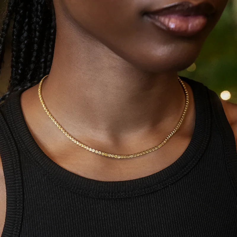 Canary Micro Tennis Necklace