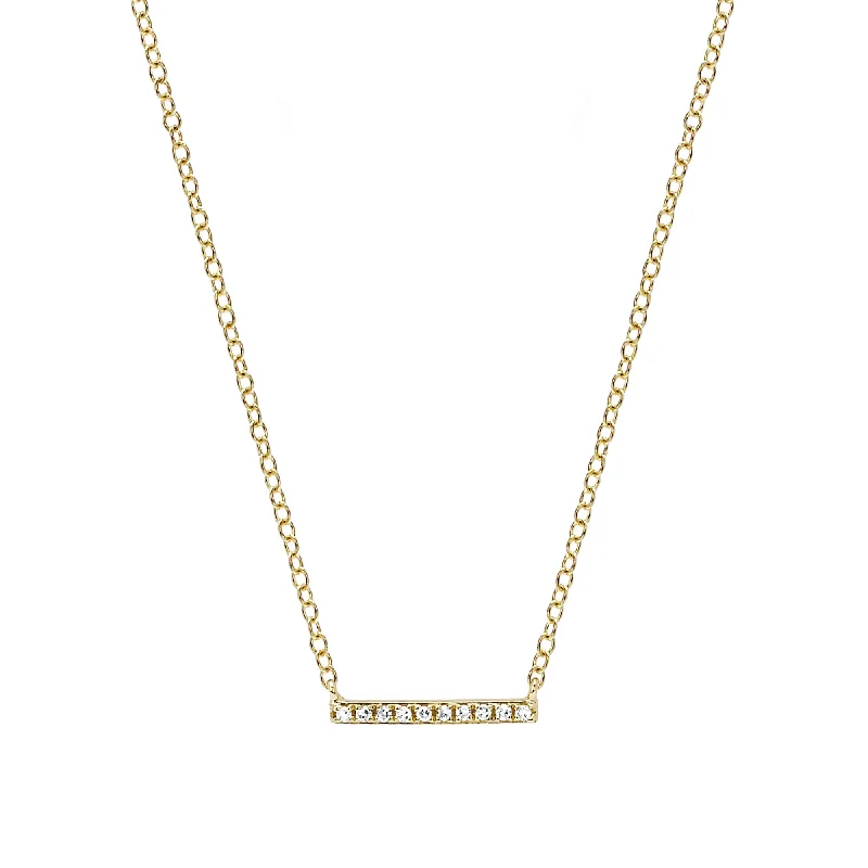 Mini Diamond Bar Necklace