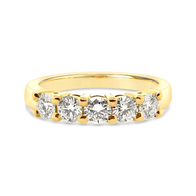 Forevermark Yellow Gold Five Stone Diamond Band