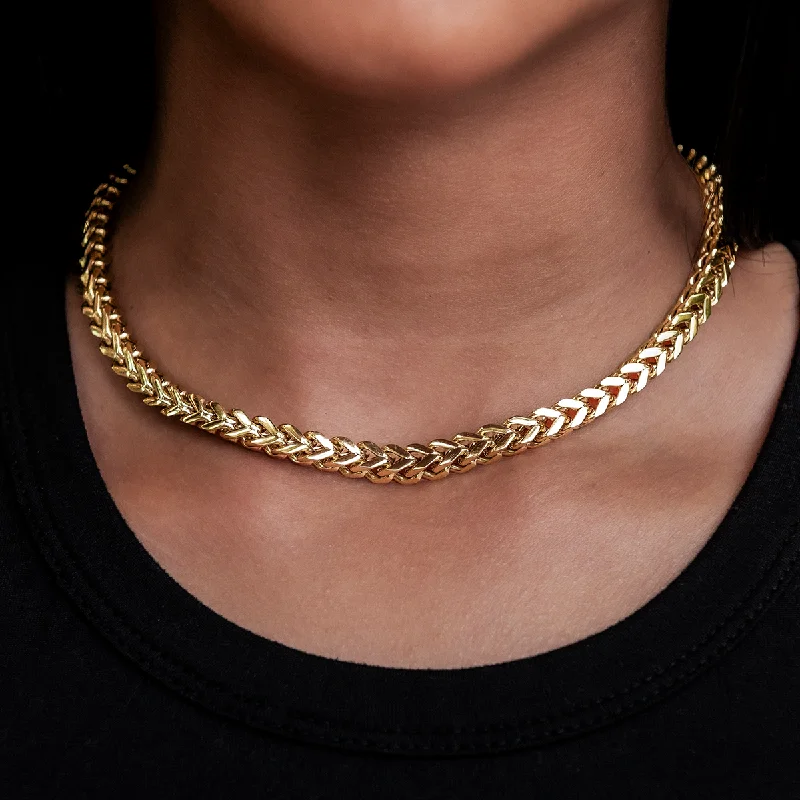 Franco Necklace in Yellow Gold- 6mm