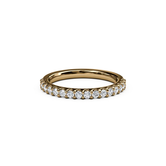 The Studio Collection Yellow Gold 16 Stone Prong Set Wedding Band