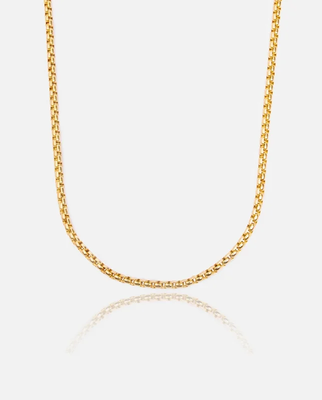 3mm Rolo Link Chain - Gold