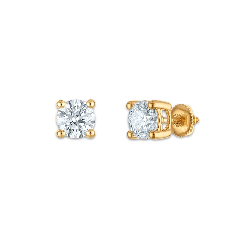 EcoLove 3 CTW Lab Grown Diamond Stud Earrings in 10KT Yellow Gold