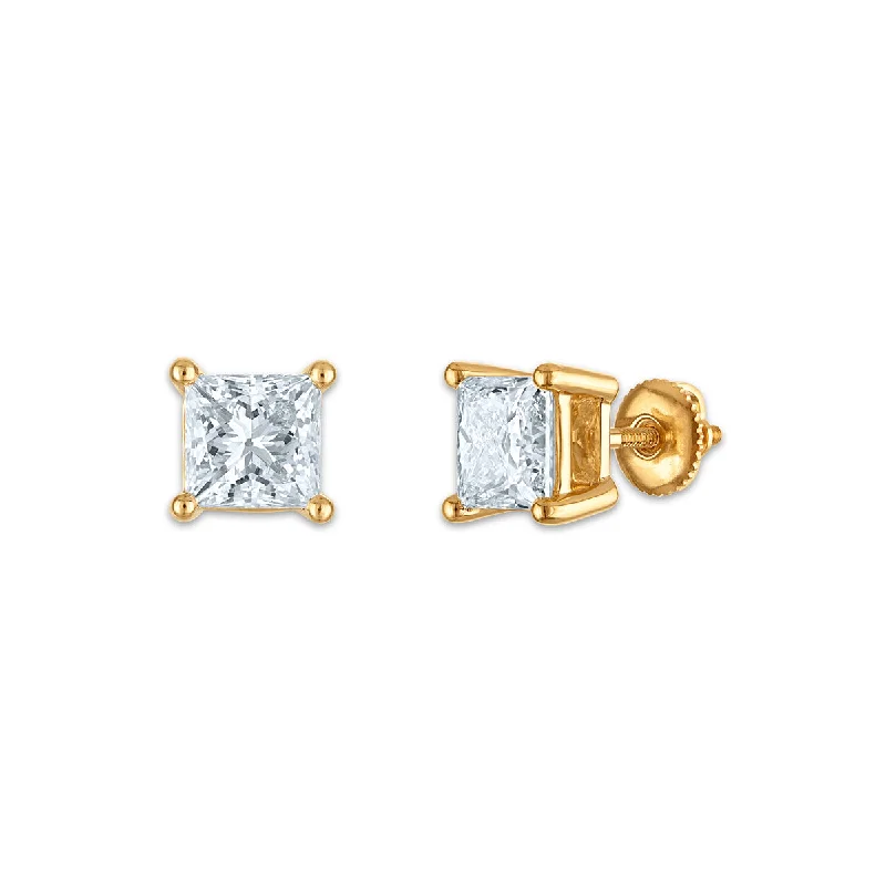 EcoLove 4 CTW Lab Grown Diamond Stud Earrings in 10KT Yellow Gold