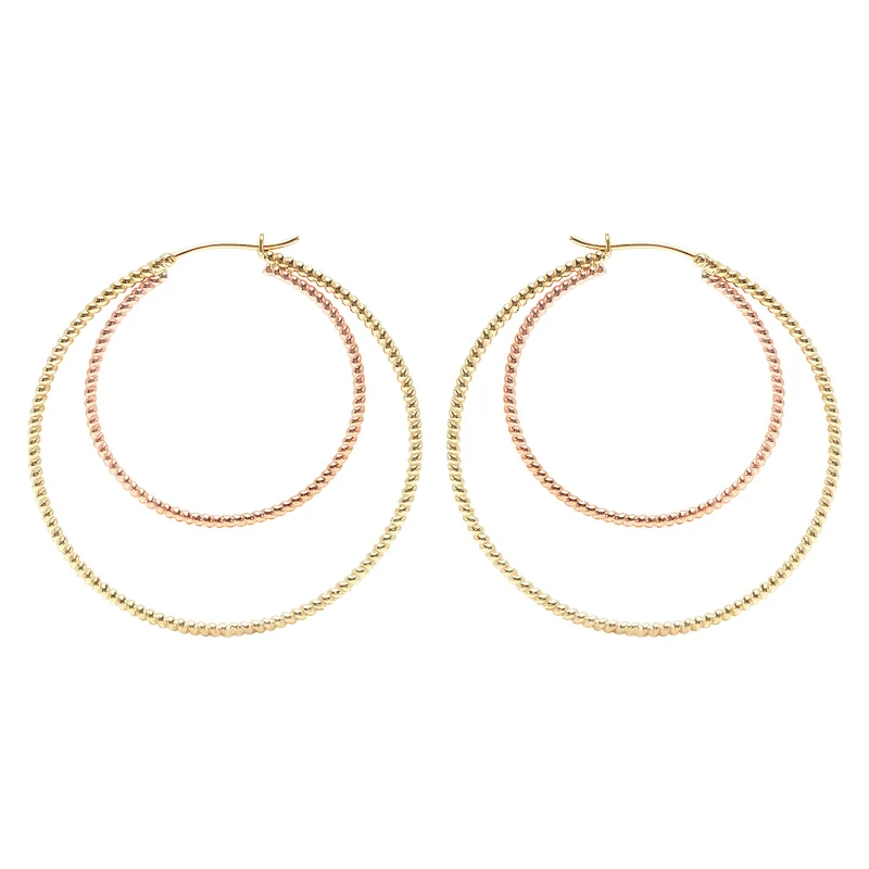 Twist Double Hoops