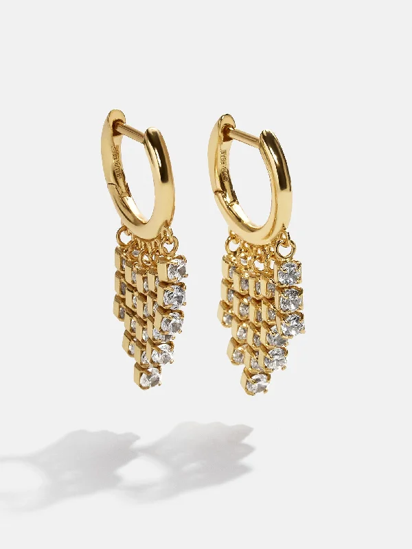 Bobbie 18K Gold Earrings - Gold/Pavé