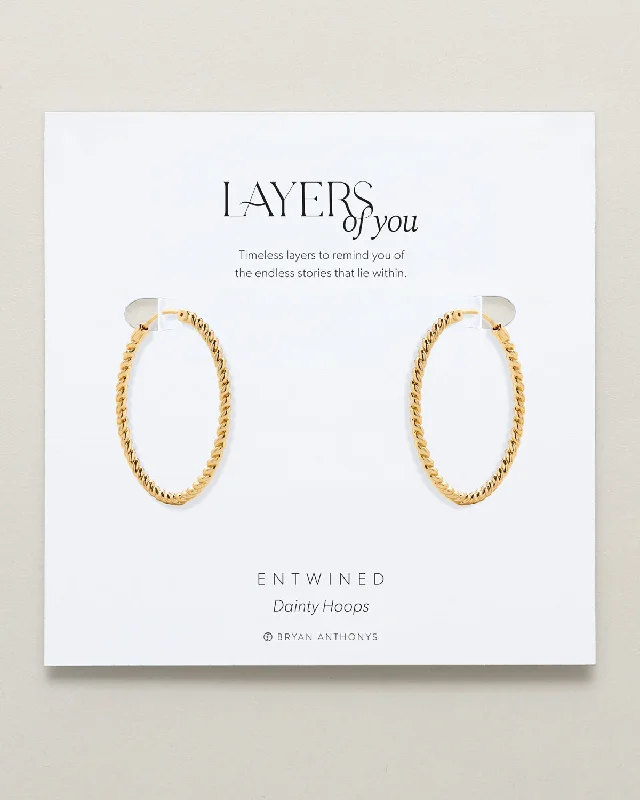 Entwined Dainty Hoop Earrings