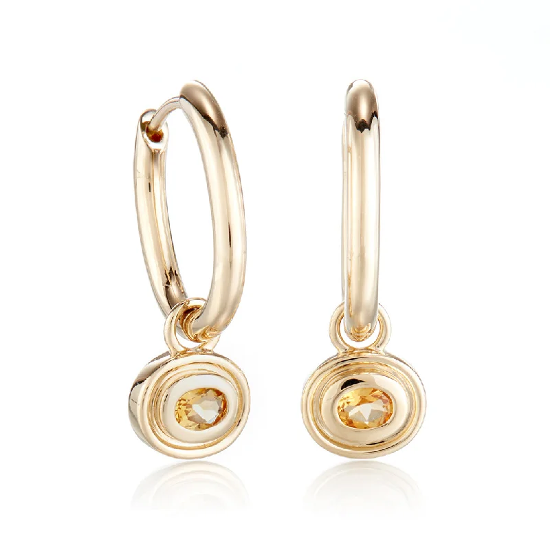 Catalina Drop Earrings in Citrine