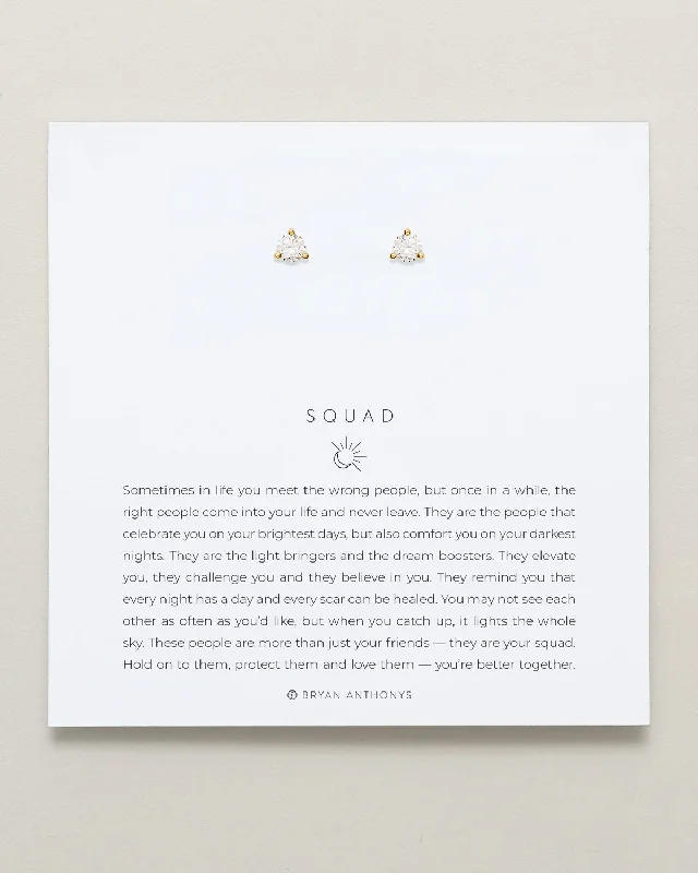 Squad Crystal Stud Earrings