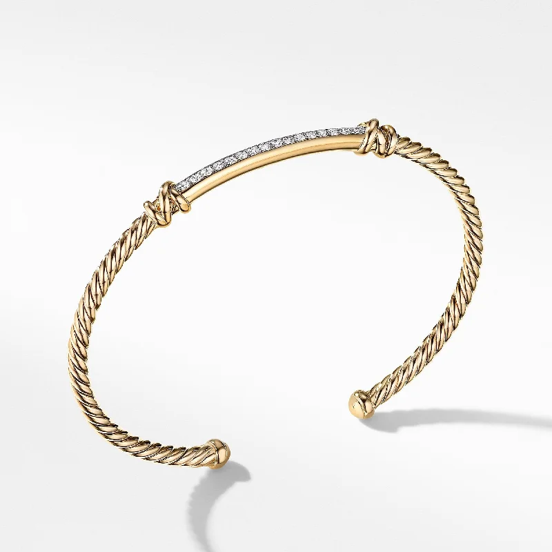 Petite Helena Two Station Wrap Bracelet in 18K Yellow Gold with Diamonds