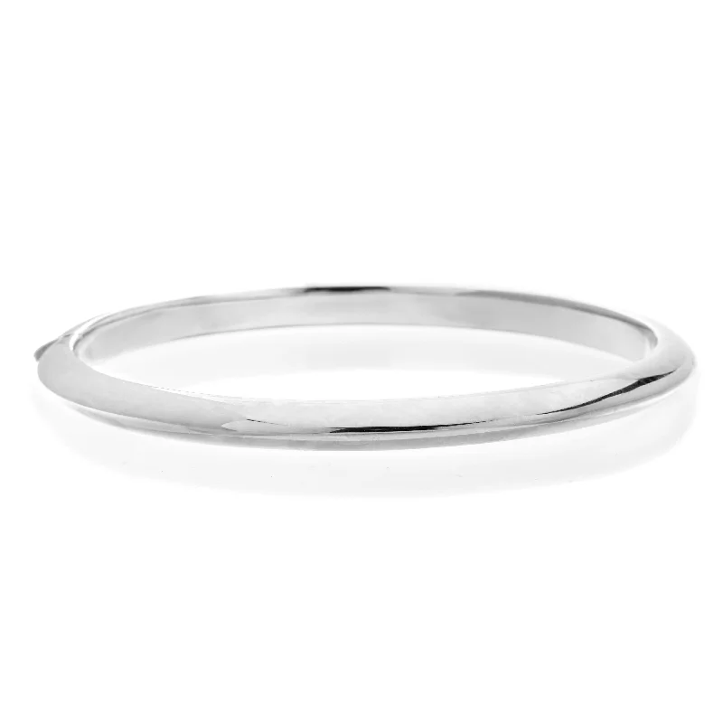 Roberto Coin 18K White Gold Knife Edge Bangle