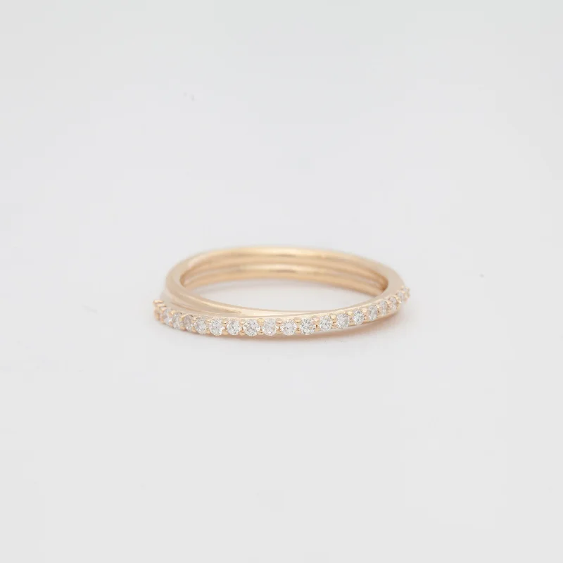 Small Demi-Pavé Current Ring