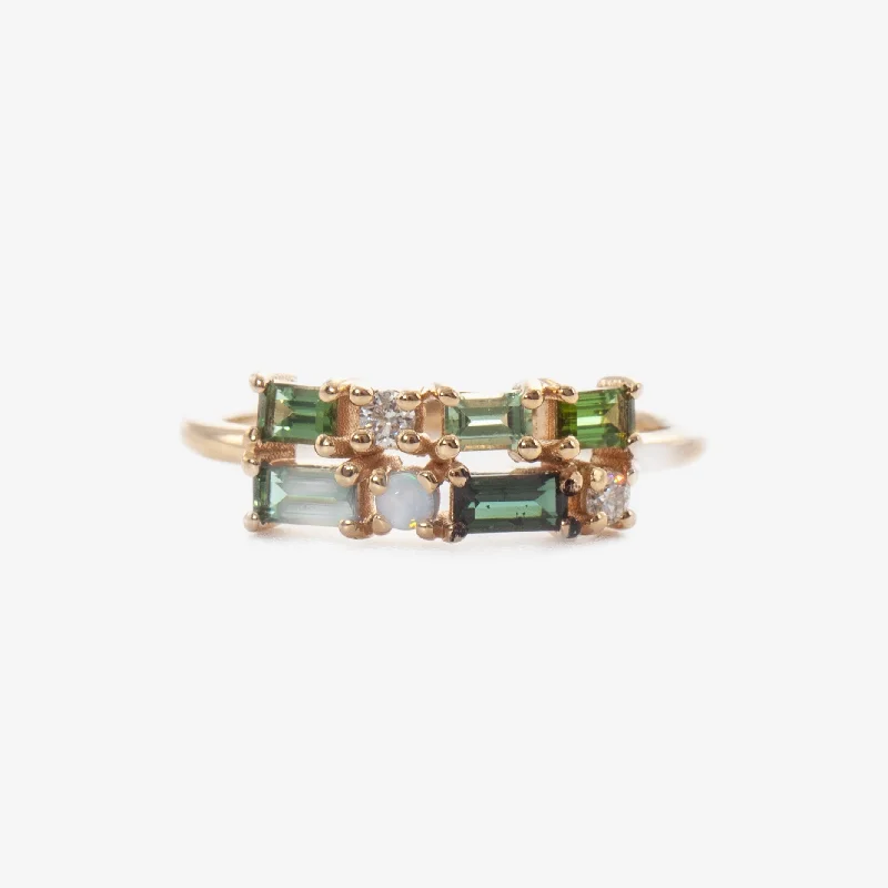 Tourmaline Brickwork Ring