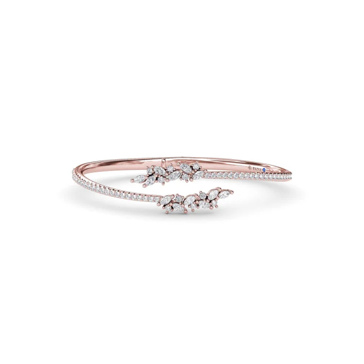 Clustered Marquise Diamond Bangle