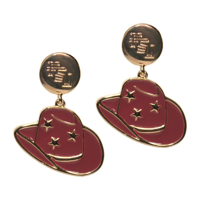 Emerson Street Stacked FSU Cowboy Hat Stud Earrings