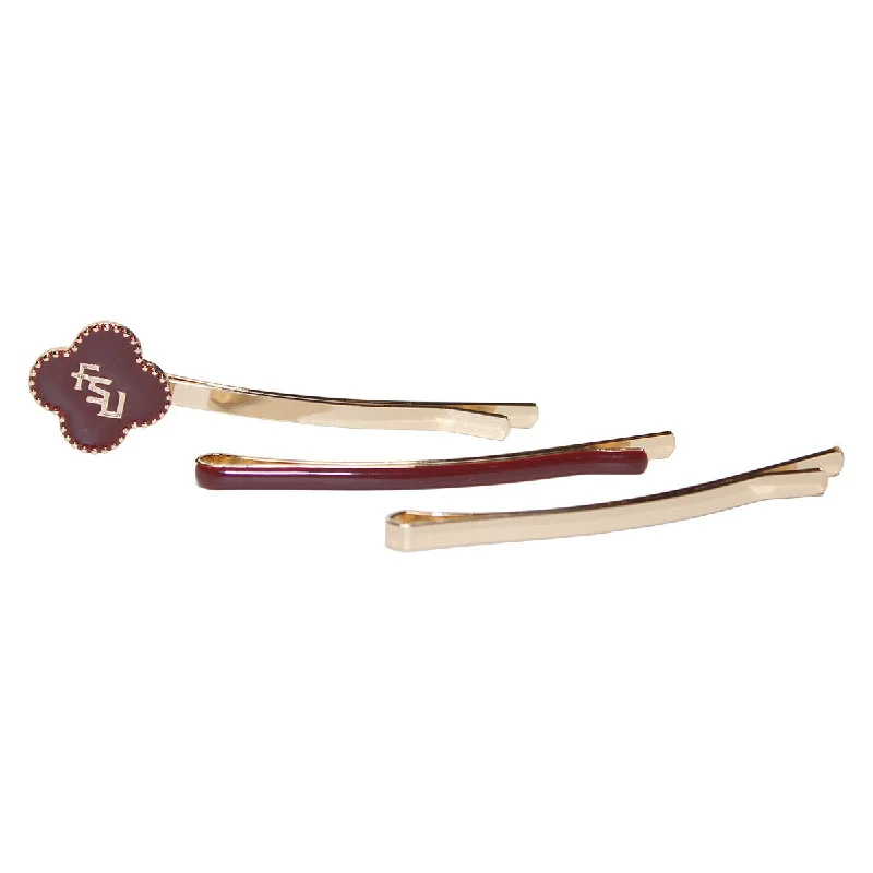 Emerson Street Stacked FSU Quatrafoil Bobby Pin Set