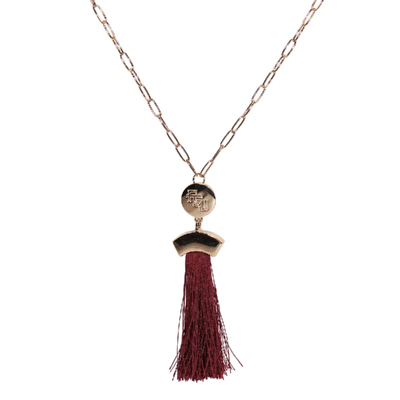 Emerson Street Stacked FSU Tassel Necklace